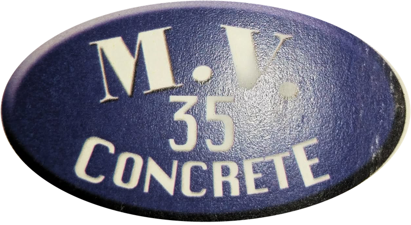 The MV35 Concrete badge (photo)